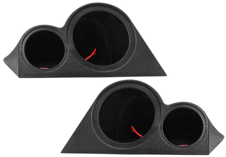 Dash Mount Midrange & Tweeter Pods Boxes 2-Way Speaker Bracket Housing Plastic