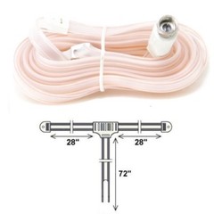 FM Radio Receiver Dipole Antenna Coaxial F-Type Connector Stereo Reception