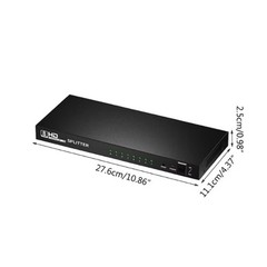 4K HDMI Splitter 1 in 8 Out, Powered 8 Port hdmi splitters Multi Monitor Outputs
