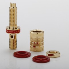 4Pcs HiFi Speaker Binding Post Gold Plated Audio Jack Sockets Plug Terminals