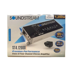 Soundstream ST4.1200D Stealth Series 1200W Class D 4-Channel Car Amplifier (NEW)