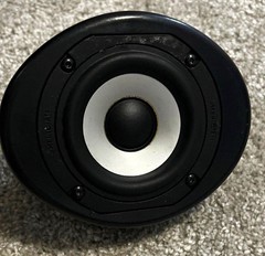 Meridian 3.5 inch midrange Speaker Black Cone, Single, Universal
