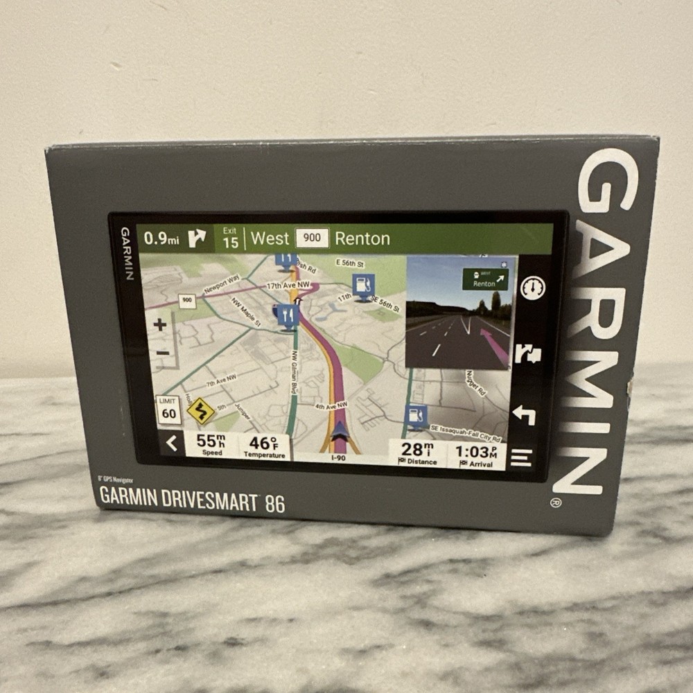 Garmin DriveSmart 86 8″ Car GPS Navigator North America Maps 010- 02471-00 OB