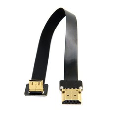 JSER CYFPV 90 Degree Up Angled FPV Mini HDMI Male to HDMI Male FPC Flat Cable 20