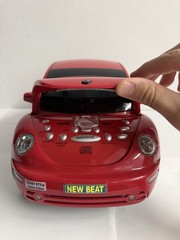 Sharper Image VW Beetle CD Player Radio Tested Working Alarm Clock Red Car GT113