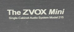 Zvox Single Cabinet Powered Audio System Mini TV Sound System 215 w Remote