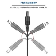 2Pack 16ft 5.5mm x 2.1mm DC Power Extension Cable Male Female Cord for IP Camera