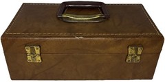 Vintage Cassette Carrying Case—30 Tapes with Red Felt Interior—SHIPS IN 24 HOURS