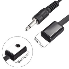 uxcell IR Infrared Emitter Extension Cable 4.9ft Long 45 Degree Black