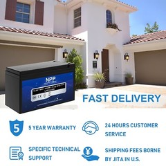 NPP Lithium 12.8V 8Ah LiFePO4 Phosphate Battery BMS with 4500-8000 Cycles RV