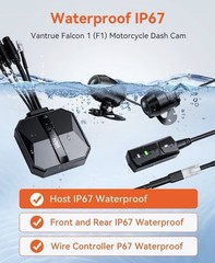 Vantrue Falcon 1 (F1) Motorcycle 4K Dashcam (4K + 1080P) GPS | WiFi(1TB Support)