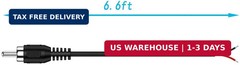 RCA to Bare Wire Cable, (2 Pack 20AWG 6.6 ft) Replacement RCA Male Plug Jack Con