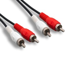 6 feet 2 RCA Red/White Audio Cable for Stereo Speaker PC Car Sound System Player