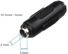 500 DC Coupler Female to Female 5.5mm 2.1mm Barrel Jack Power Connector Plug Lot