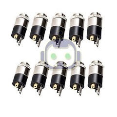 10PCS 3.5mm Female Stereo Audio Jack Connector Panel Mount