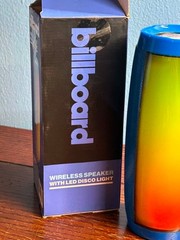 Billboard BB3765 Bluetooth Speaker LED Disco Light Blue Open Box Tested IPX4