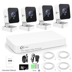 XVIM 1080P Wired Security Camera System 8CH DVR Outdoor CCTV Monitor Recorder