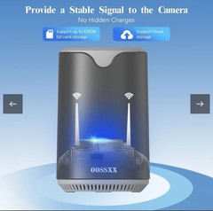 OOSSXX Solar Wireless Security 2Cameras W/Station Outdoor WiFi CCTV Night Vision