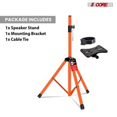 5 Core Speaker Stand Adjustable 31 to 54″ PA DJ Tripod Heavy Duty w 35mm Mount