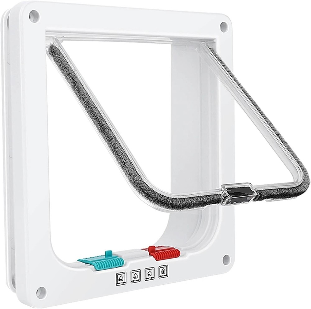 Large Cat Door (Outer Size 9.9″ X 9.2″) 4 Way Locking Cat Flap Door Interior