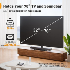 Universal Swivel TV Stand Base for 32–70 Inch Tvs, Height Adjustable Table Top T