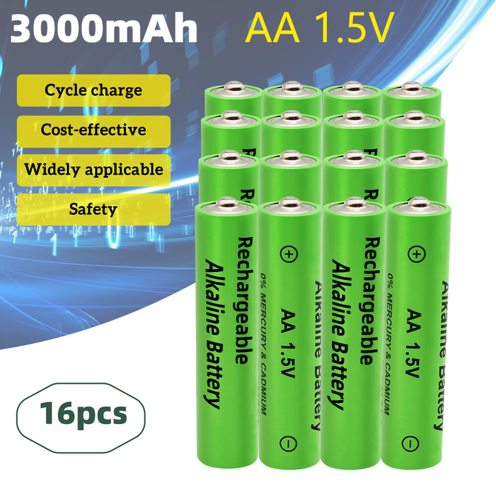 Rechargeable Battery 3000mAh 1.5V AA AAA Alkaline Batteries 1000 Cycle for Light