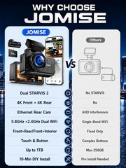 4K+4K Dash Cam Front and Rear for Cars