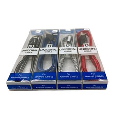 USB-C Cable 1m 2A USB to USB Type C Chargers Cords Wholesale Bulk Lot UNICORN