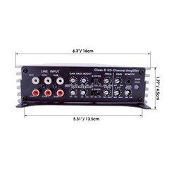 SDX Audio 3 / 5-Channel 1200W Class-D Digital MOSFET Car Amplifier