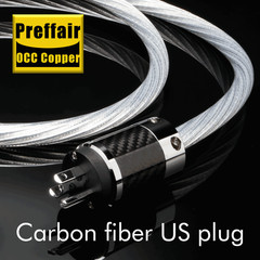Preffair High Fidelity OCC Copper Conductor Silver Plating Power Cable DIY Plug