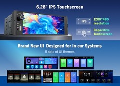 Android Auto 6.28″ IPS Single DIN Car Stereo Head Unit CarPlay GPS Universal Fit