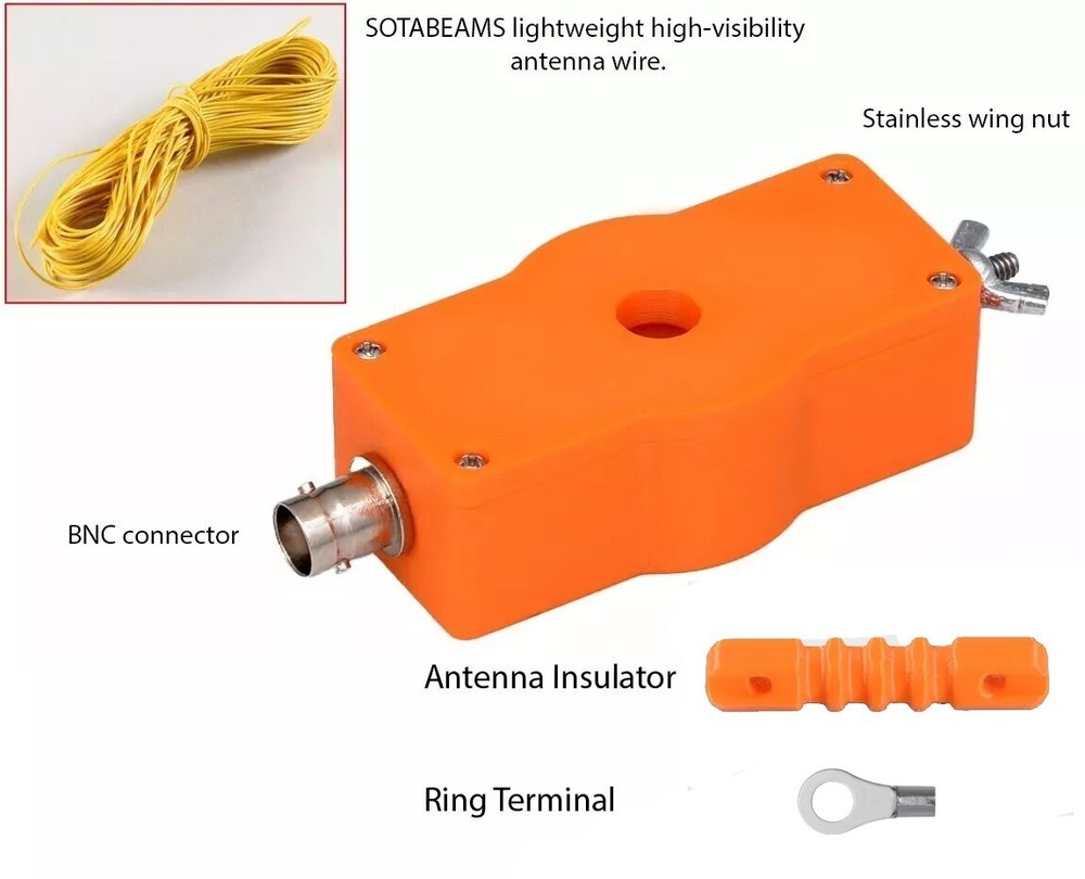 20Watts SSB QRP EFHW no-tune antenna, 40m, 20m, 15m, 10m with 70ft Ant Wire