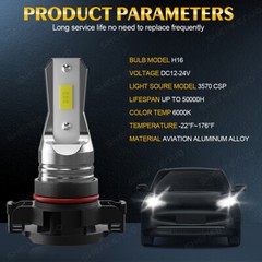 For GMC Yukon 2007-2014 6000K White LED Headlight Hi/Lo Beam Fog Light Bulbs P4C