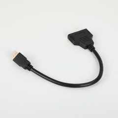 HDMI 1080P Male to 2 Female 1 In 2 Out Splitter Cable Adapter Converter New