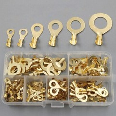 150Pcs None Insulated Rings Terminals for Crimp Solid wire or Stranded wire