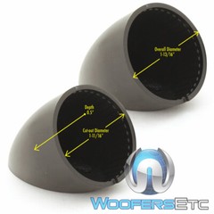 FOCAL ANGLE MOUNT TWEETER PODS FOR SELECT TWEETER SIZES CAR AUDIO NEW PAIR