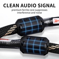 9 AWG 2-Pack Audiophile Speaker Cable – 2 Banana Plugs to 4 Spades per Cable,…
