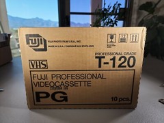 Fuji Film Pro T-120 6 Hours Professional PG VHS Video Tape NEW Box of 10, SEALED