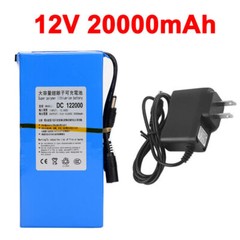 12V DC Rechargeable Lithium-ion Battery Portable Battery Pack w/ Charger Switch