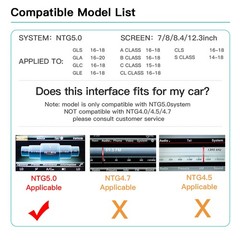 Wireless CarPlay Android Auto Module For Mercedes Benz NTG5.0 A C CLA 2015-2018