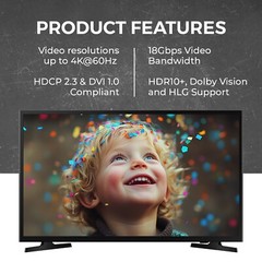 OREI UltraHD 4K @ 60 Hz HDMI Splitter 1 in 2 Out HDMI 2.0, HDCP 2.2(UHDS-102)