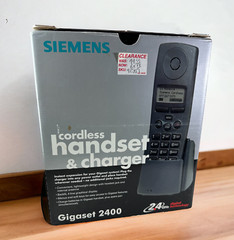 Siemens Gigaset 2400 Cordless Handset & Charger Gray *Open Box* New Vintage 1999
