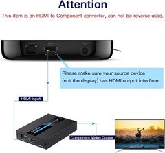 1080P HDMI to Component Converter RGB YPbPr 5RCA Scaler Adapter Aluminum