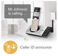 AT&T CL82507 DECT 6.0 5-Handset Cordless Phone with Answering Machine, Call Bloc