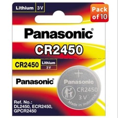 10 x Fresh New Panasonic CR2450 CR 2450 3v LITHIUM Coin Cell Battery Exp. 2033