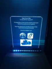 Custom Business Sign Edge Lit Acrylic Laser Engraved and Cut Sign 6″x6″ or 8″x10