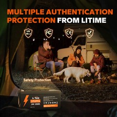 Litime 24V 230Ah LiFePO4 Battery Deep Cycle for Solar Off-grid Cabin Home Backup