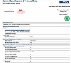 Belden 8002 Uninsulated 16 AWG, 7 Strand (1 Conductor) Bare Copper Wire, 50FT