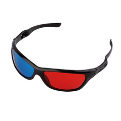 1Pcs Black Adult Black Frame Red Blue 3D Glasses for Dimensional Anaglyph Movie