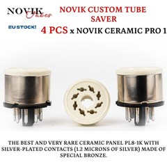 Novik 8 Pin Octal Tube Ceramic Socket Saver Pro1 For 6L6 6V6 6sn7 El34 4pcs